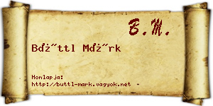 Büttl Márk névjegykártya